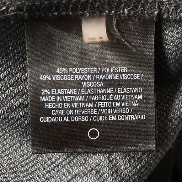 T Tahari Pants Womens Dark Gray Black Size 2 Zip Pockets Elastic Waist Slacks - Picture 12 of 15